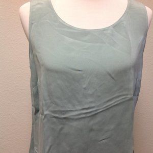 Nordstrom’s Caslon 100% Silk Mint Green Tank Top Shell Blouse Size M